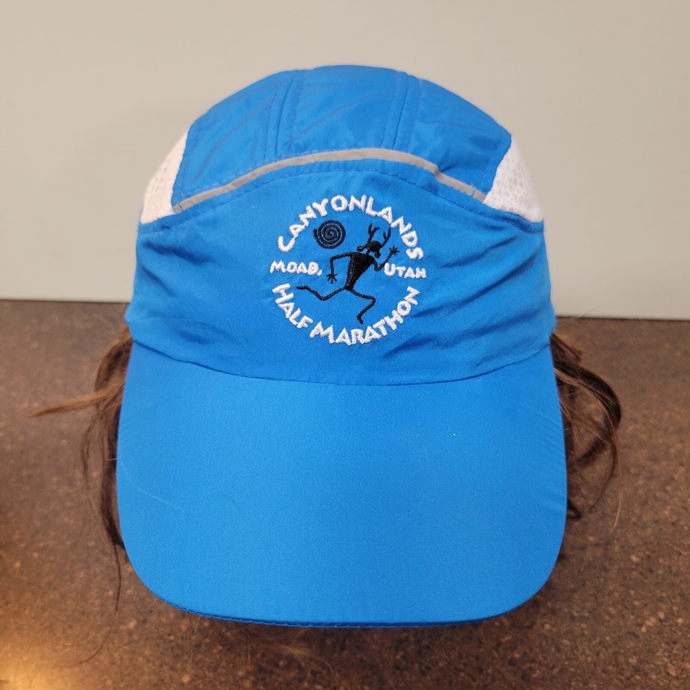 Leslie Jordan Canyonlands Half Marathon Baseball Cap Men One Size Blue White Hat